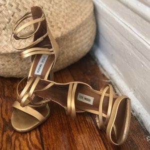 Strappy gold Steve Madden sandals